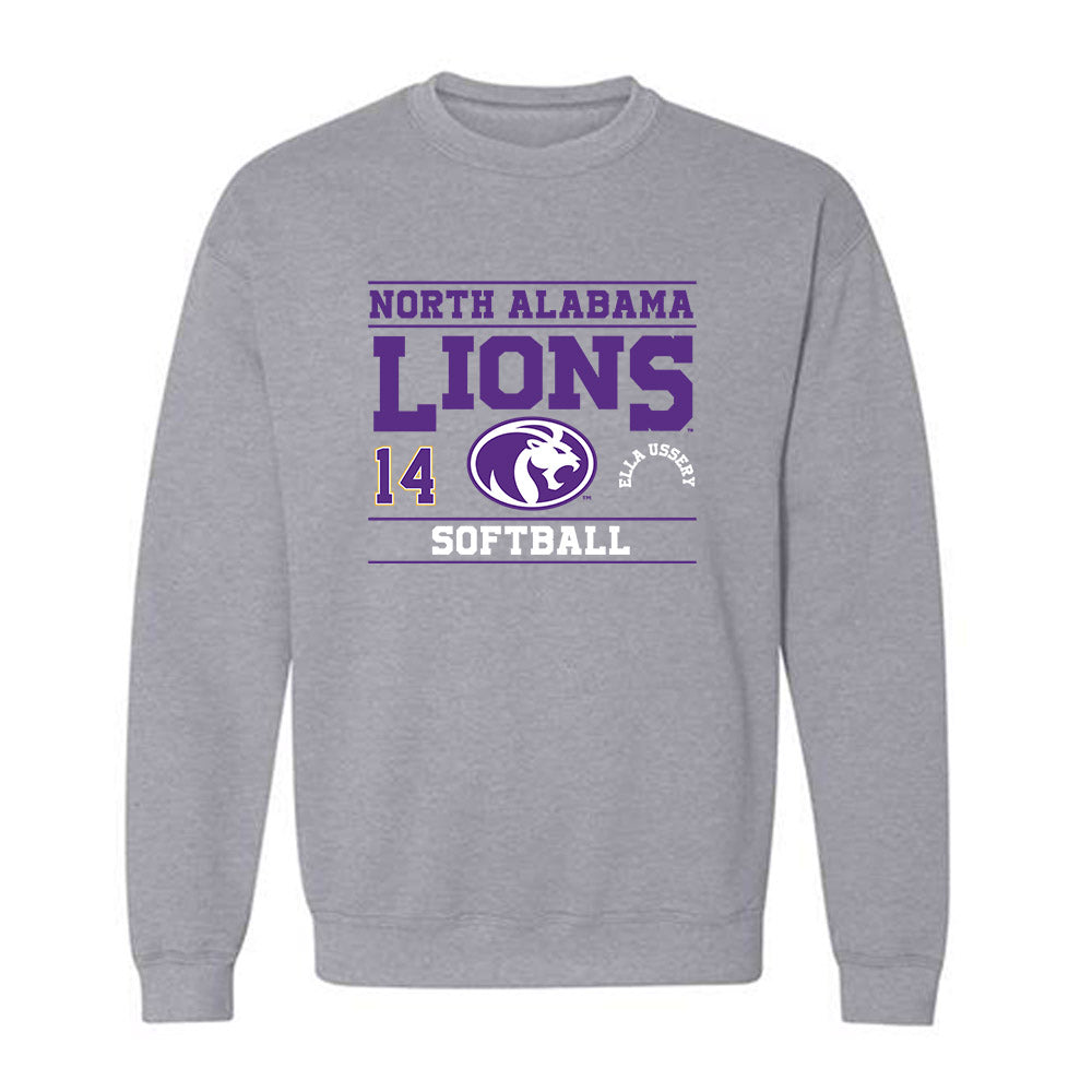 North Alabama - NCAA Softball : Ella Ussery - Classic Fashion Shersey Crewneck Sweatshirt-0