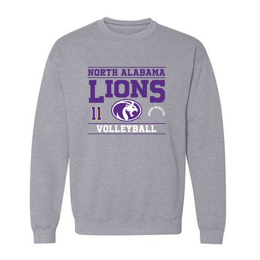 North Alabama - NCAA Women's Volleyball : Reese Ricketts - Classic Fashion Shersey Crewneck Sweatshirt-0
