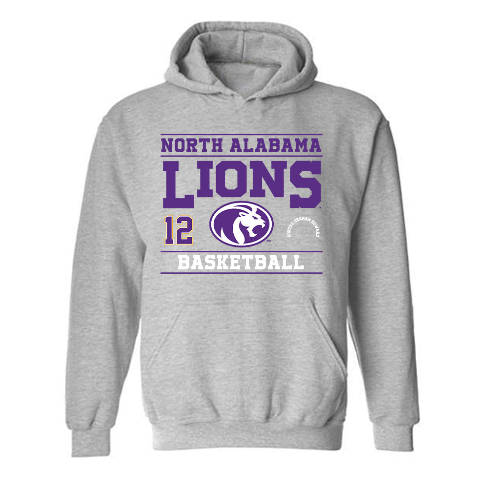North Alabama - NCAA Men's Basketball : Cortez Graham Howard - Classic Fashion Shersey Hooded Sweatshirt-0