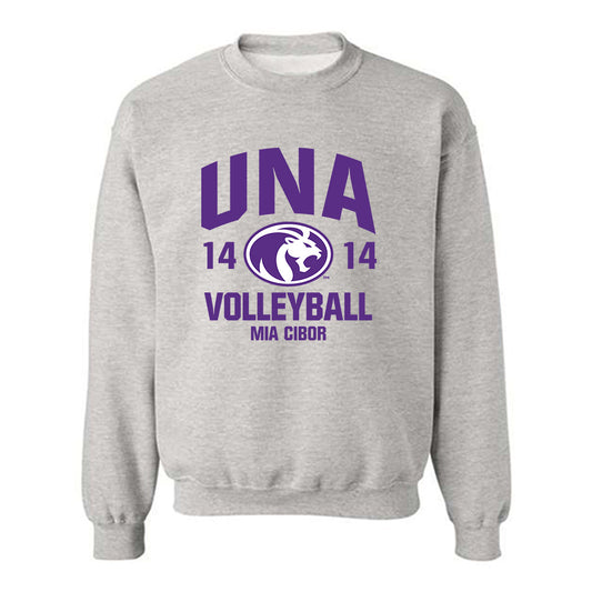 North Alabama - NCAA Women's Volleyball : Mia Cibor - Classic Fashion Shersey Crewneck Sweatshirt-0
