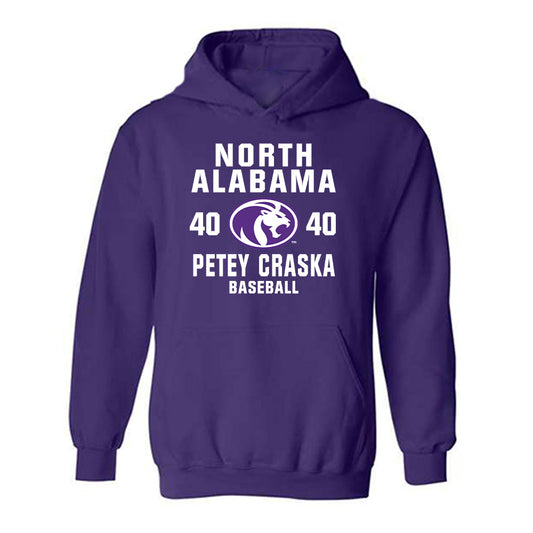 North Alabama - NCAA Baseball : Petey Craska - Classic Shersey Hooded Sweatshirt-0