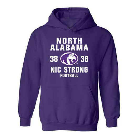 North Alabama - NCAA Football : Nic Strong - Classic Shersey Hooded Sweatshirt-0