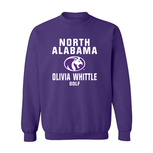 North Alabama - NCAA Women's Golf : Olivia Whittle - Classic Shersey Crewneck Sweatshirt-0