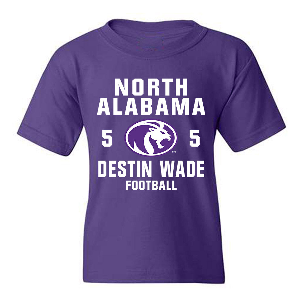 North Alabama - NCAA Football : Destin Wade - Classic Shersey Youth T-Shirt-0