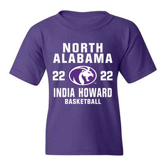 North Alabama - NCAA Women's Basketball : India Howard - Classic Shersey Youth T-Shirt-0