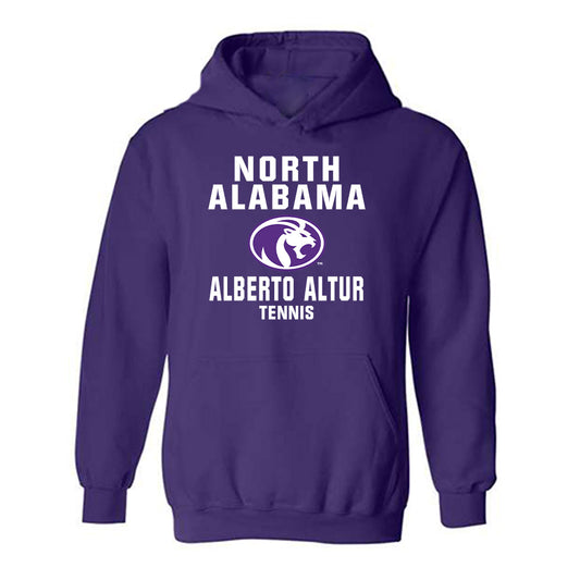 North Alabama - NCAA Men's Tennis : Alberto Altur - Classic Shersey Hooded Sweatshirt-0