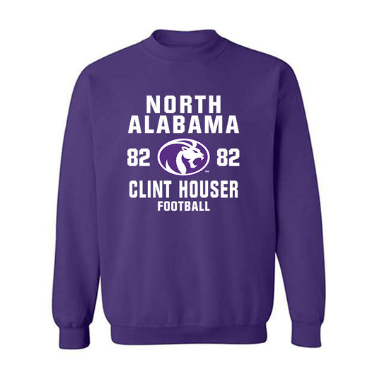 North Alabama - NCAA Football : Clint Houser - Classic Shersey Crewneck Sweatshirt-0