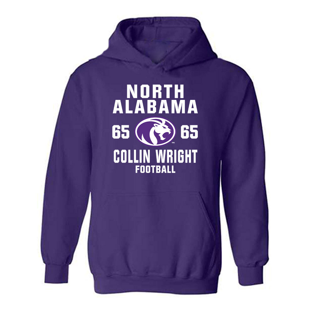 North Alabama - NCAA Football : Collin Wright - Classic Shersey Hooded Sweatshirt-0