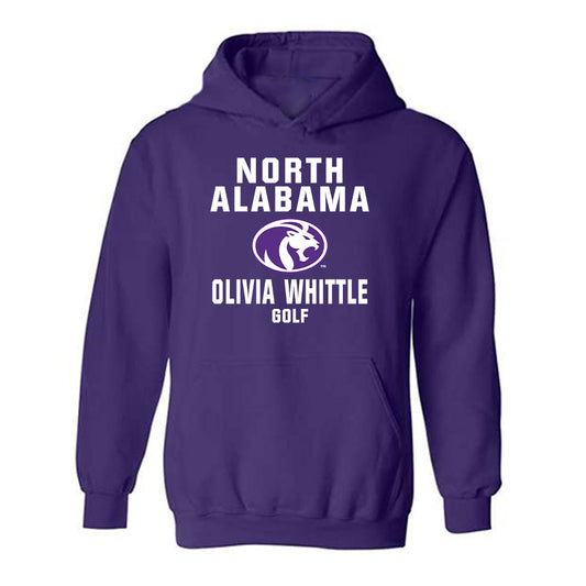 North Alabama - NCAA Women's Golf : Olivia Whittle - Classic Shersey Hooded Sweatshirt-0