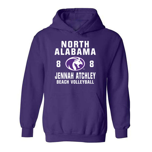 North Alabama - NCAA Beach Volleyball : Jennah Atchley - Classic Shersey Hooded Sweatshirt-0