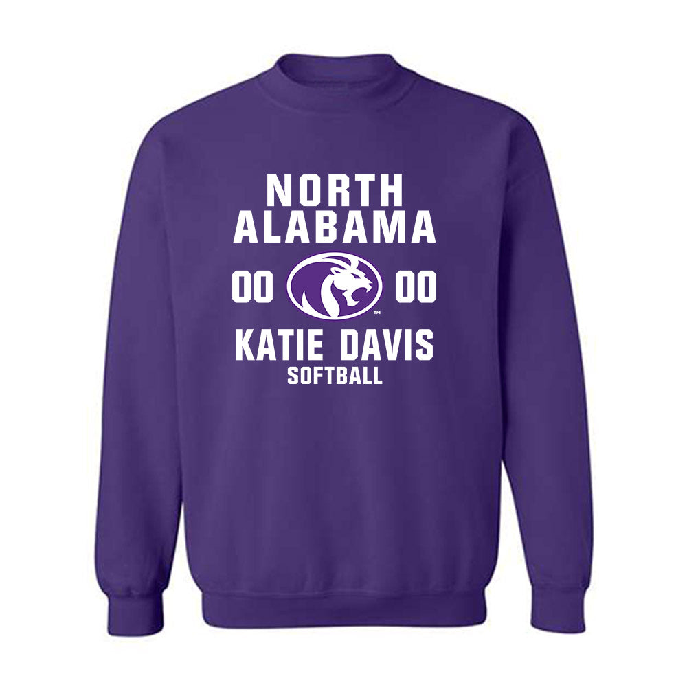 North Alabama - NCAA Softball : Katie Davis - Classic Shersey Crewneck Sweatshirt-0