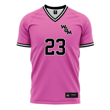 William & Mary - NCAA Men's Soccer : Michael DiOrio - Pink Soccer Jersey-0