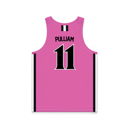 William & Mary - NCAA Men's Basketball : Kyle Pulliam - Pink Basketball Jersey-1