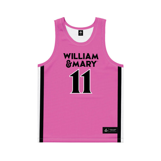 William & Mary - NCAA Women's Basketball : Aislinn Gibson - Pink Basketball Jersey-0