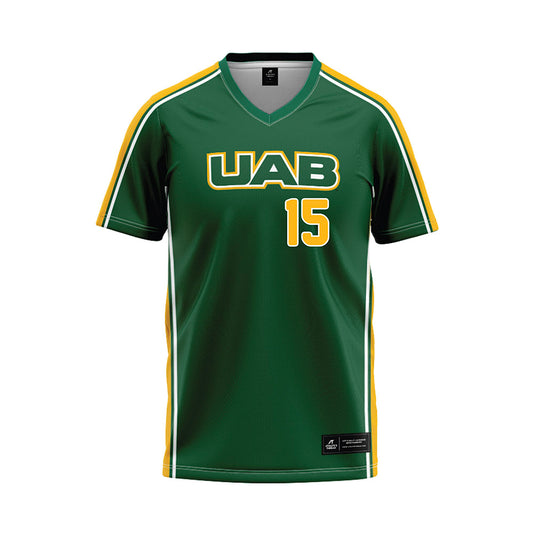 UAB - NCAA Softball : Abbi Perkins - Green Baseball Jersey-0