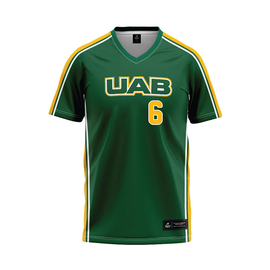 UAB - NCAA Softball : auburn dupree - Green Baseball Jersey-0