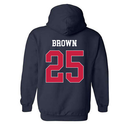 South Alabama - NCAA Men's Basketball : Judah Brown - Classic Fashion Shersey Hooded Sweatshirt-1