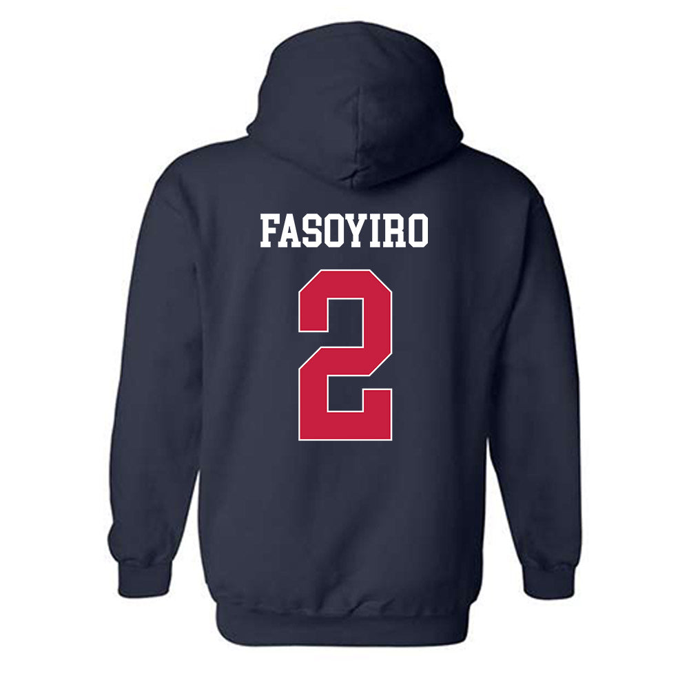 South Alabama - NCAA Men's Basketball : Dylan Fasoyiro - Classic Fashion Shersey Hooded Sweatshirt-1