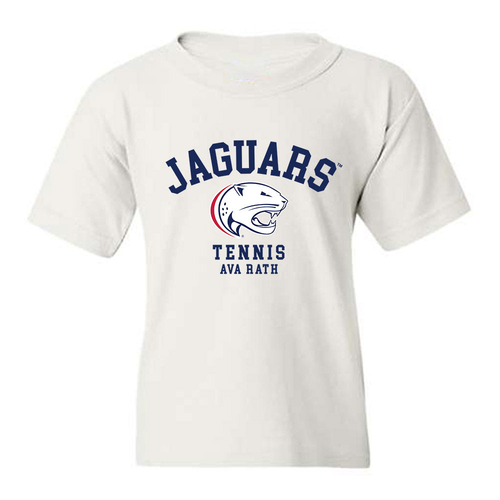 South Alabama - NCAA Women's Tennis : Ava Rath - Classic Fashion Shersey Youth T-Shirt-0