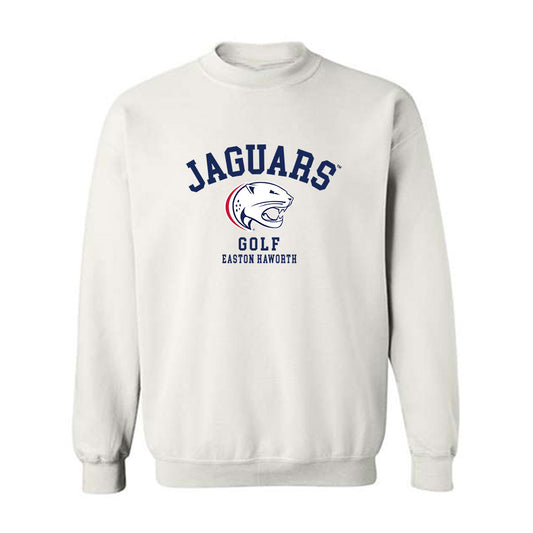 South Alabama - NCAA Men's Golf : Easton Haworth - Classic Fashion Shersey Crewneck Sweatshirt-0