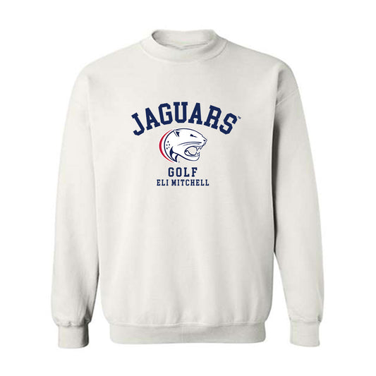 South Alabama - NCAA Men's Golf : Eli Mitchell - Classic Fashion Shersey Crewneck Sweatshirt-0