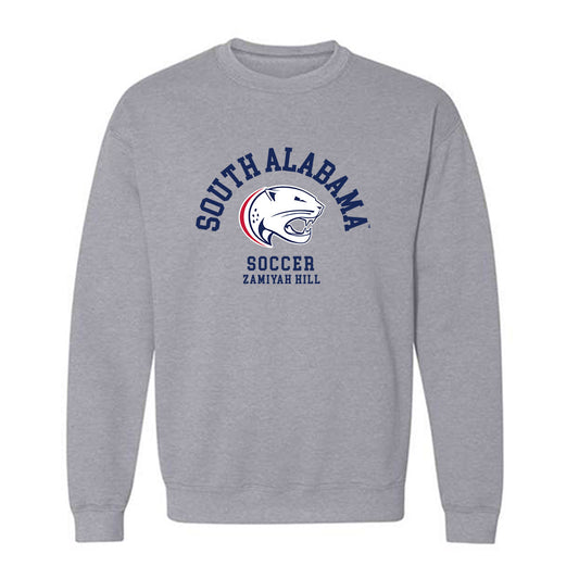 South Alabama - NCAA Women's Soccer : Zamiyah Hill - Classic Fashion Shersey Crewneck Sweatshirt-0