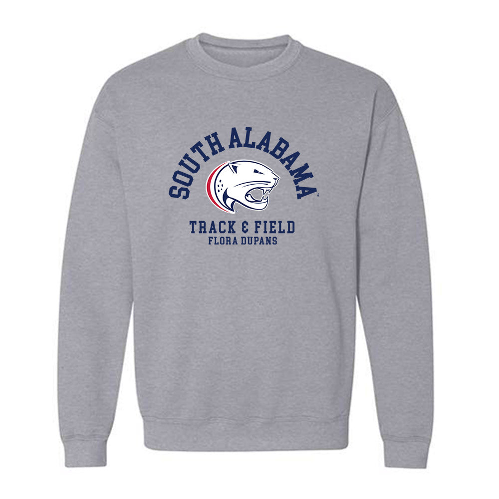 South Alabama - NCAA Women's Track & Field : Flora Dupans - Classic Fashion Shersey Crewneck Sweatshirt-0