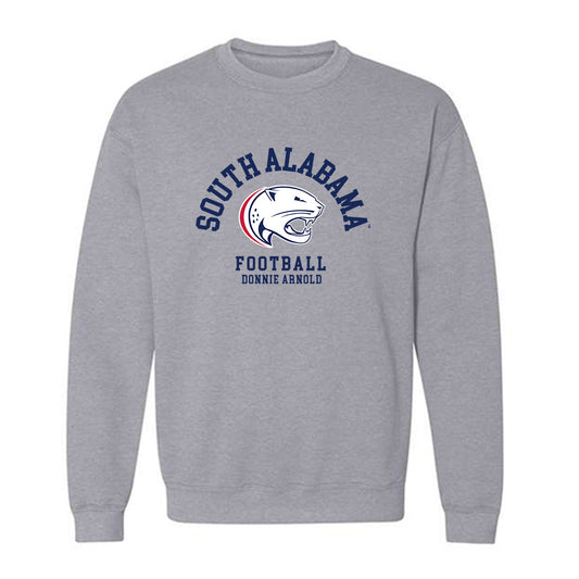 South Alabama - NCAA Football : Donnie Arnold - Classic Fashion Shersey Crewneck Sweatshirt-0