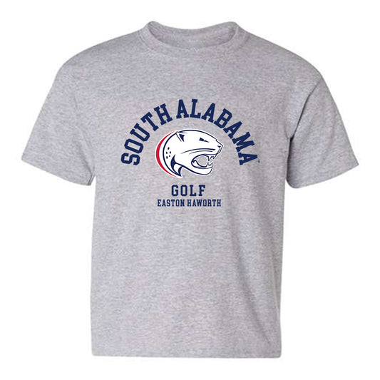 South Alabama - NCAA Men's Golf : Easton Haworth - Classic Fashion Shersey Youth T-Shirt-0
