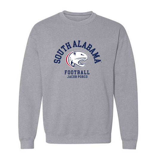 South Alabama - NCAA Football : Jacob Porco - Classic Fashion Shersey Crewneck Sweatshirt-0