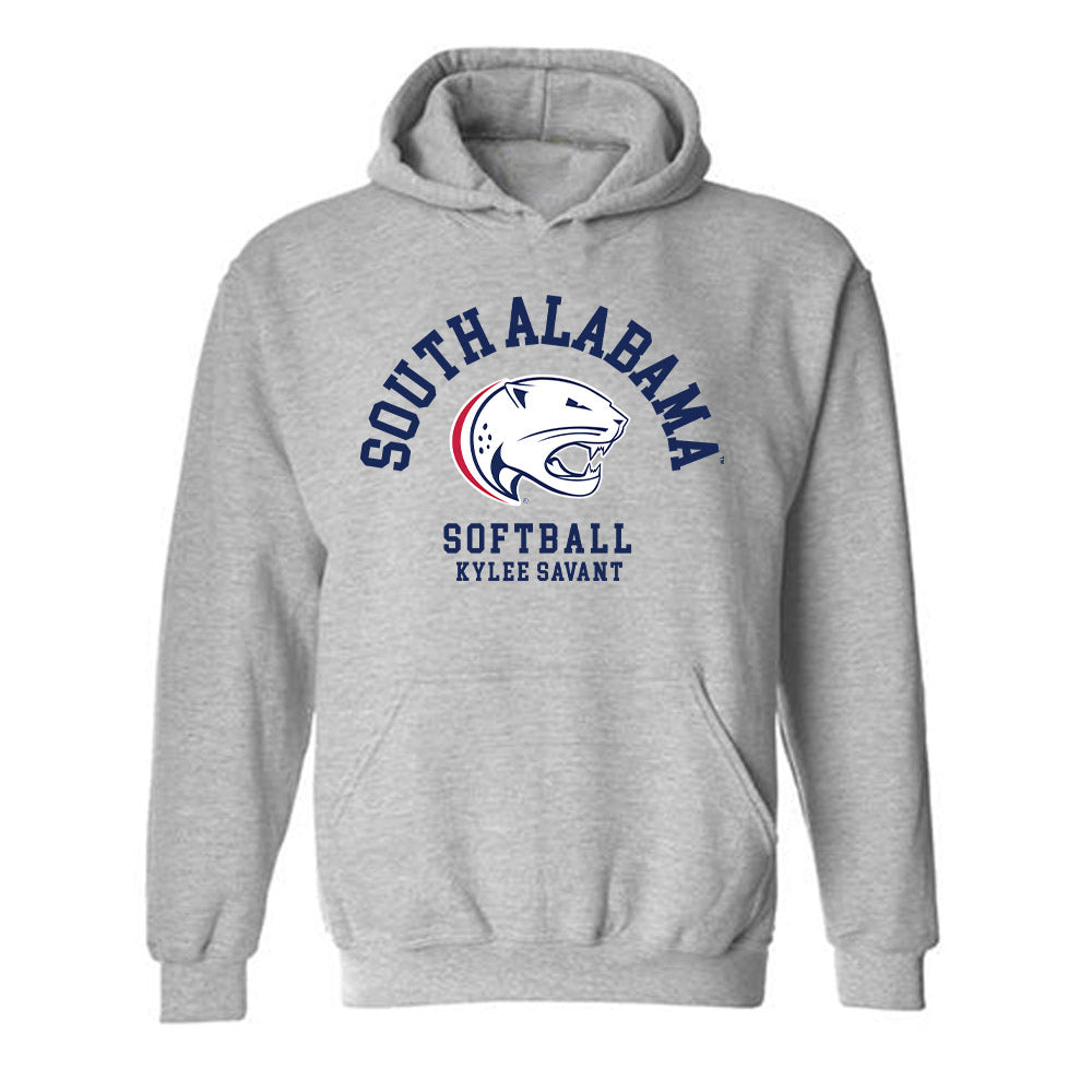South Alabama - NCAA Softball : Kylee Savant - Classic Fashion Shersey Hooded Sweatshirt-0