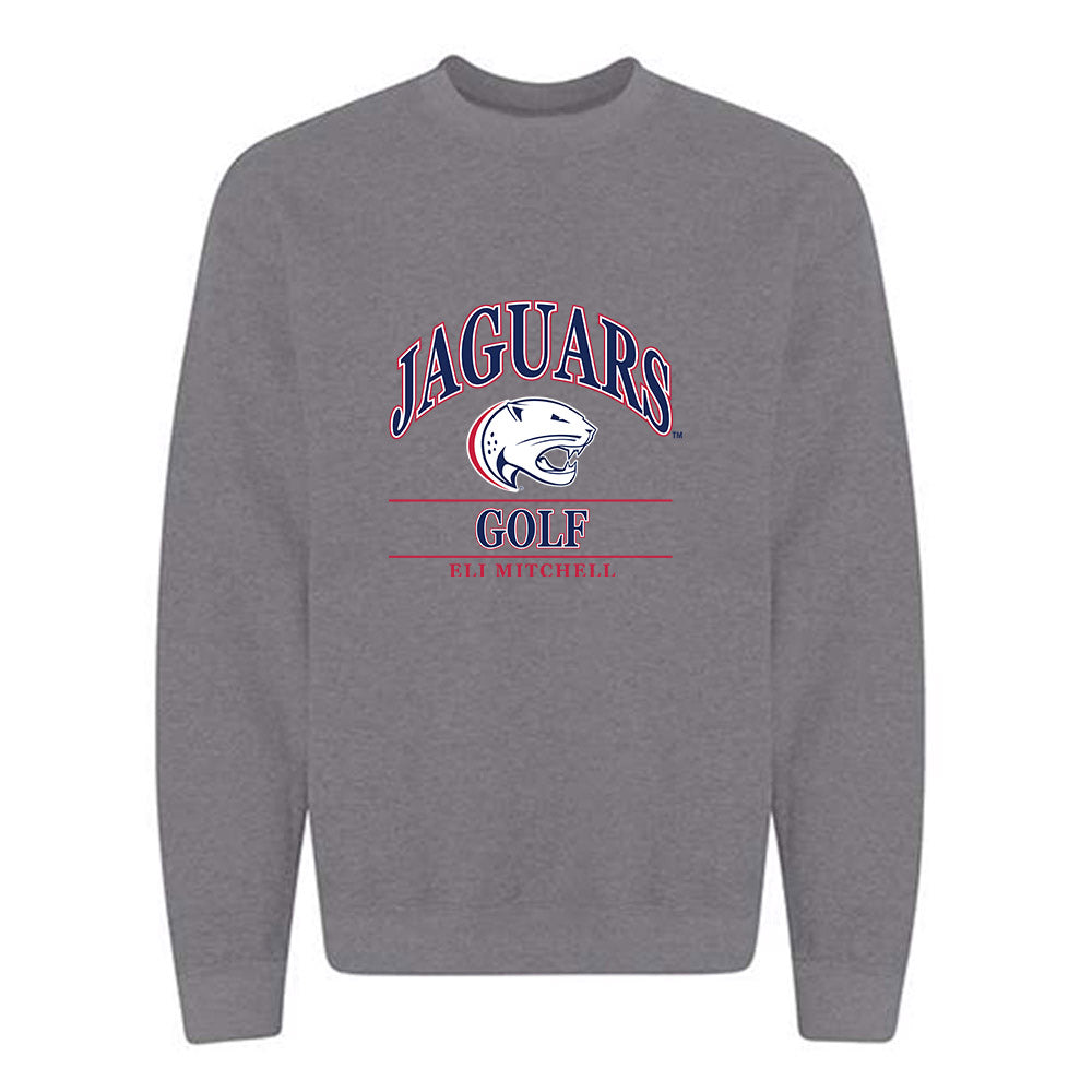 South Alabama - NCAA Men's Golf : Eli Mitchell - Classic Fashion Shersey Crewneck Sweatshirt-0