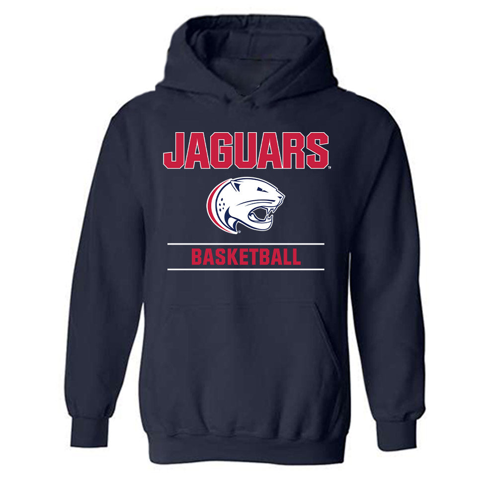 South Alabama - NCAA Men's Basketball : Elijah Ormiston - Classic Fashion Shersey Hooded Sweatshirt-0