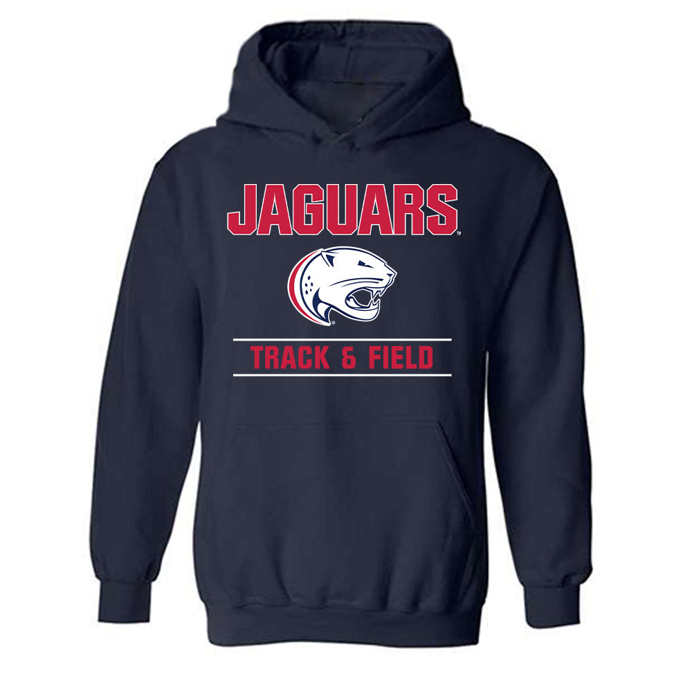 South Alabama - NCAA Men's Track & Field : Marlon Miller - Classic Fashion Shersey Hooded Sweatshirt-0