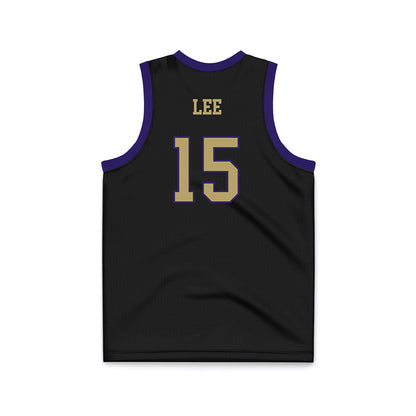JMU - NCAA Men's Basketball : Brandon Lee - Black Basketball Jersey-1