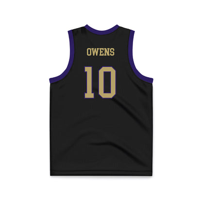 JMU - NCAA Men's Basketball : Matthew Owens - Black Basketball Jersey-1