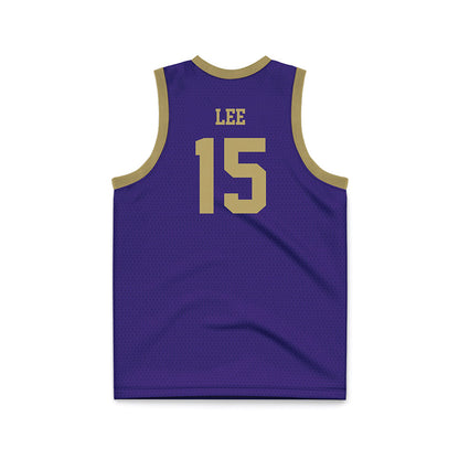 JMU - NCAA Men's Basketball : Brandon Lee - Purple Basketball Jersey-1