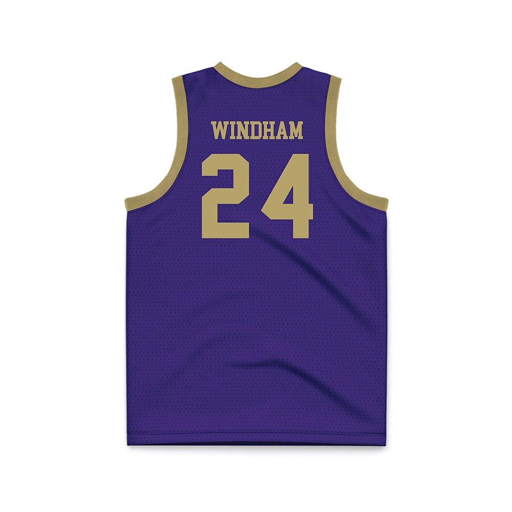 JMU - NCAA Men's Basketball : KJ Windham - Purple Basketball Jersey-1