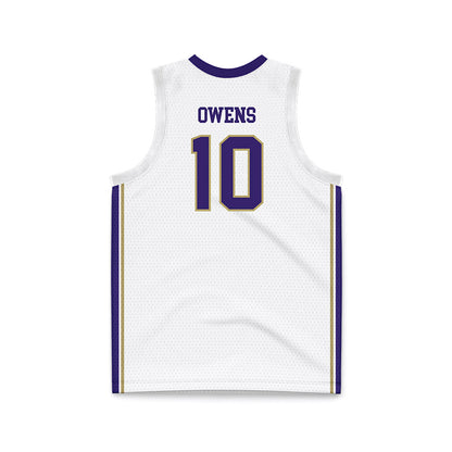 JMU - NCAA Men's Basketball : Matthew Owens - White Basketball Jersey-1