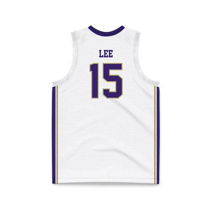 JMU - NCAA Men's Basketball : Brandon Lee - White Basketball Jersey-1