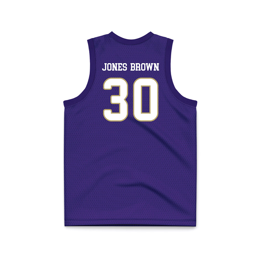 JMU - NCAA Women's Basketball : Ja'Quoia Jones-Brown - Purple Basketball Jersey-1
