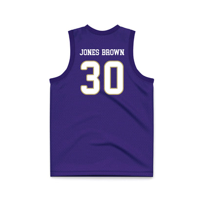 JMU - NCAA Women's Basketball : Ja'Quoia Jones-Brown - Purple Basketball Jersey-1