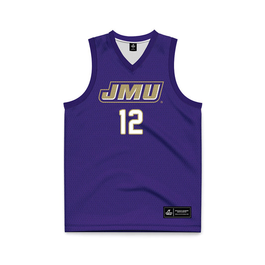 JMU - NCAA Women's Basketball : Jemma Eleby - Purple Basketball Jersey-0