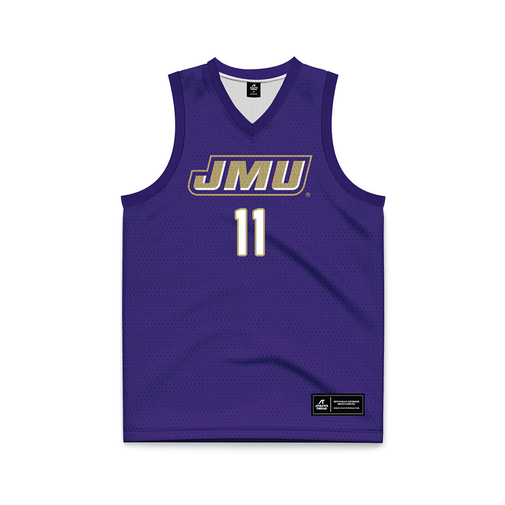 JMU - NCAA Women's Basketball : Bree Robinson - Purple Basketball Jersey-0