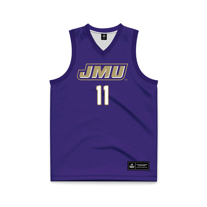 JMU - NCAA Women's Basketball : Bree Robinson - Purple Basketball Jersey-0