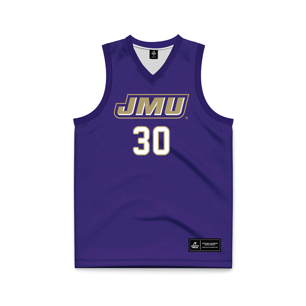JMU - NCAA Women's Basketball : Ja'Quoia Jones-Brown - Purple Basketball Jersey-0