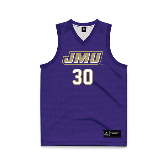 JMU - NCAA Women's Basketball : Ja'Quoia Jones-Brown - Purple Basketball Jersey-0