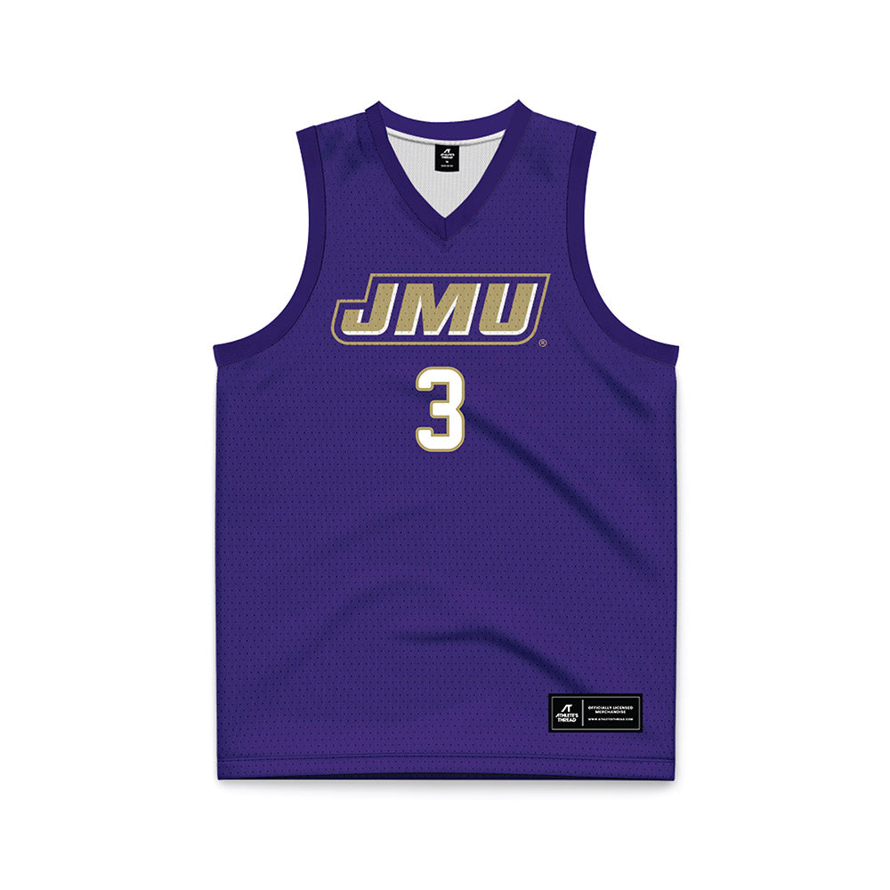 JMU - NCAA Women's Basketball : Reagan Edsell - Purple Basketball Jersey-0