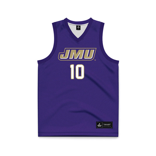 JMU - NCAA Women's Basketball : Kinley Lewis - Purple Basketball Jersey-0