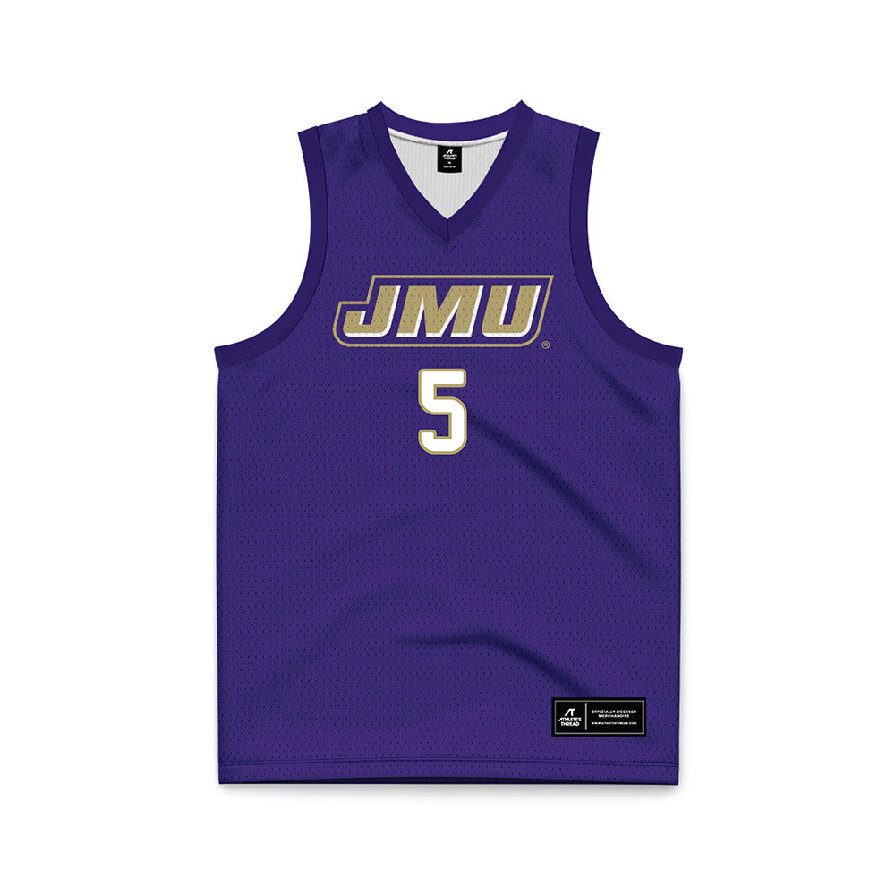 JMU - NCAA Women's Basketball : Demi Gilliam - Purple Basketball Jersey-0